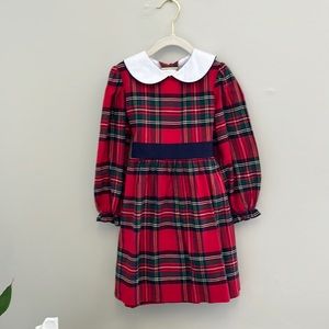 Beaufort Bonnet Cindy Lou Sash Dress in Royal Stuart plaid.
